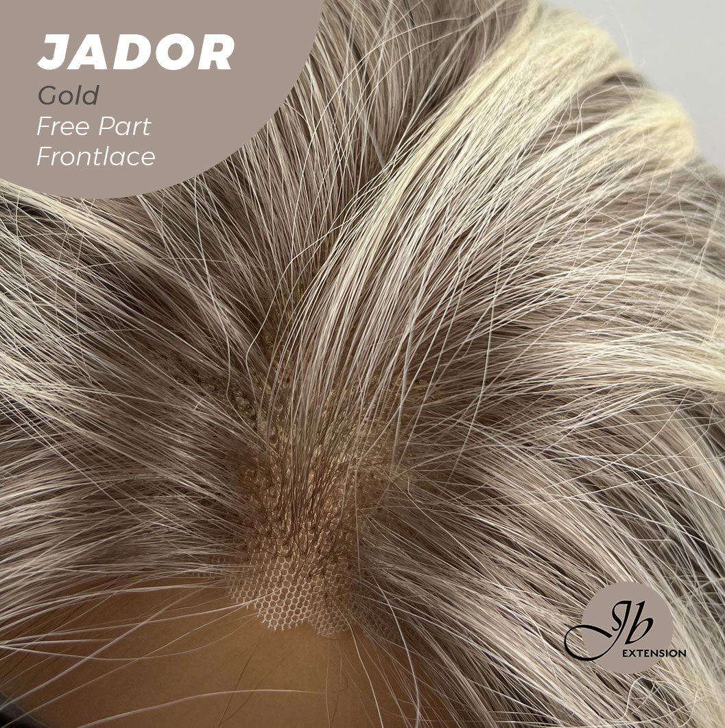 JBEXTENSION 10 Inches Light Blonde Curly Lace Front Wig.Pre Plucked 13*4 HD Transparent Lace Frontal Handmade Futura Fiber Swiss Lace Synthetic Fiber Pre-Cut Lace Glueless Wig JADOR GOLD