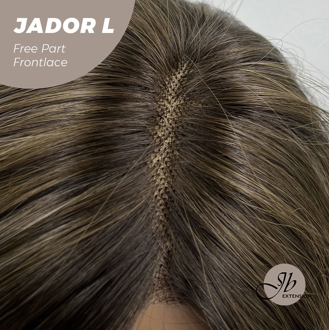 JBEXTENSION 24 Inches Blonde Highlight Curly Lace Front Wig.Pre Plucked 13*4 HD Transparent Lace Frontal Handmade Futura Fiber Swiss Lace Synthetic Fiber Pre-Cut Lace Glueless Wig JADOR L