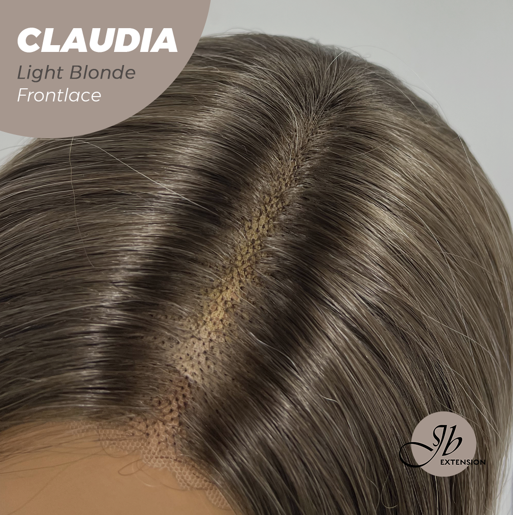 JBEXTENSION 27 Inches Light Blonde Curly Pre-Cut Frontlace Glueless Wig CLAUDIA LIGHT BLONDE