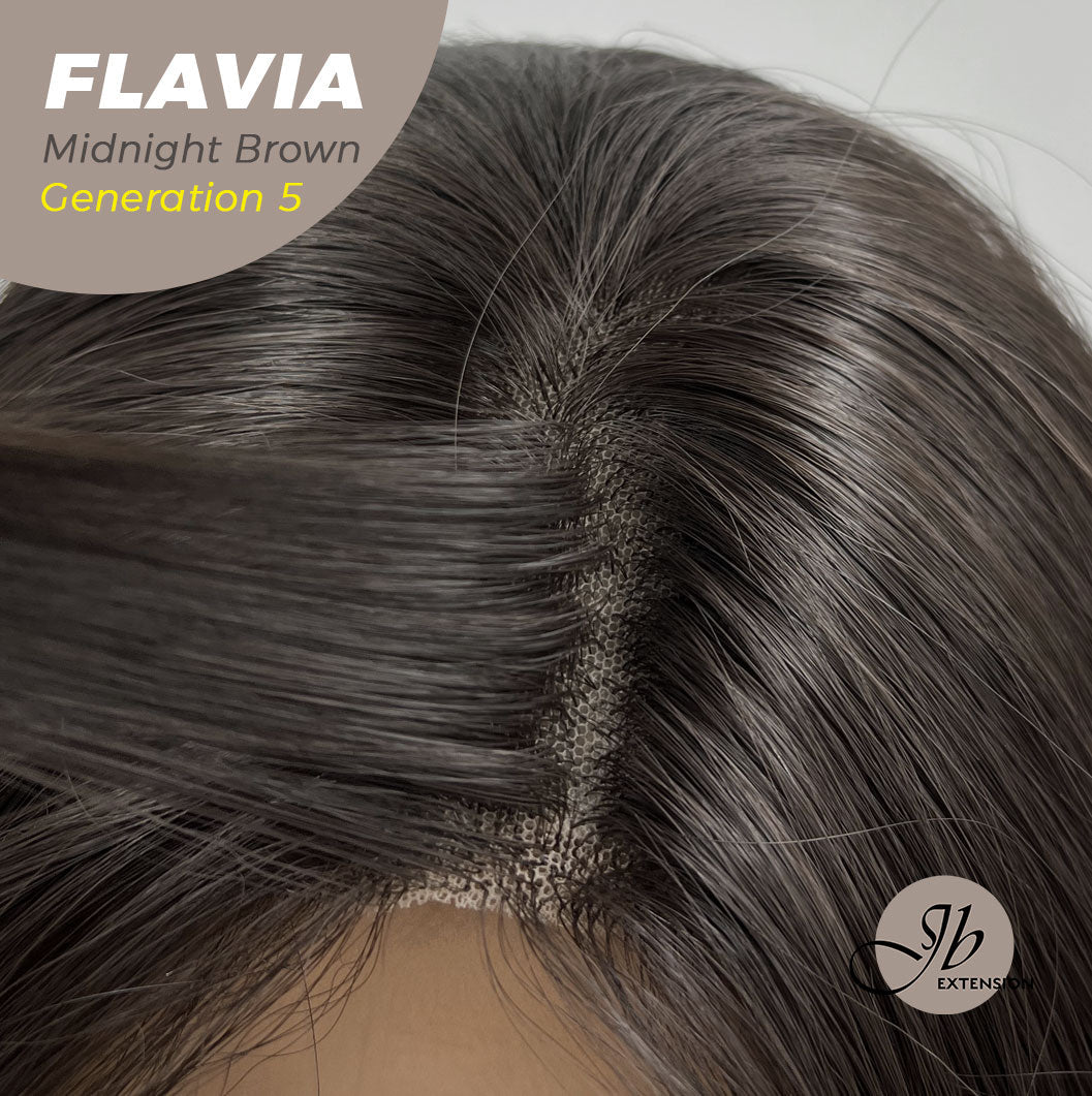 JBEXTENSION GENERATION FIVE 28 Inches Midnight Brown( Black/Brown) Body Wave Wig FLAVIA MIDNIGHT BROWN ( Black/Brown)