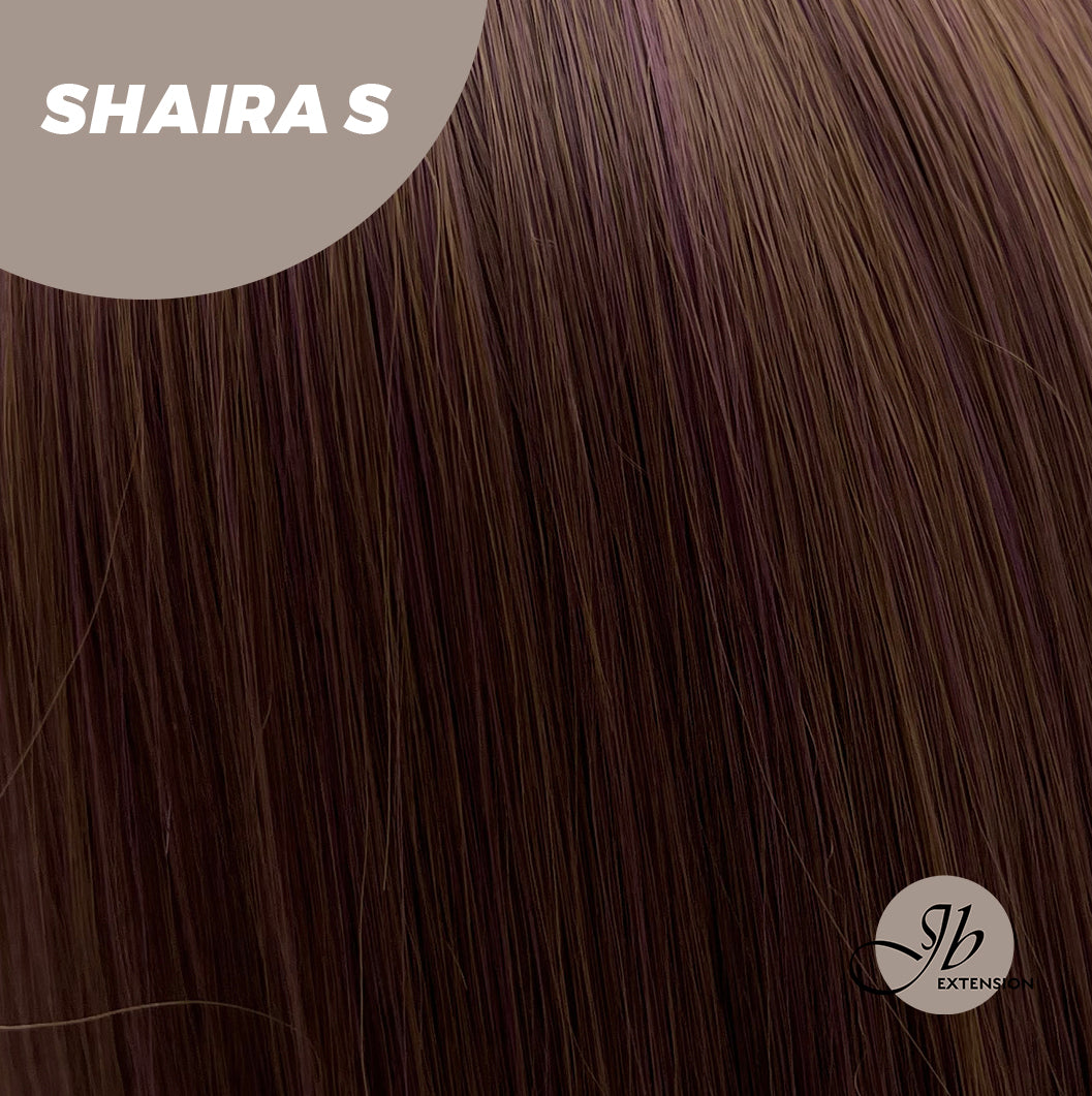 JBEXTENSION 12 Inches Bob Cut Mix Dark Pink Straight Short Wig SHAIRA S