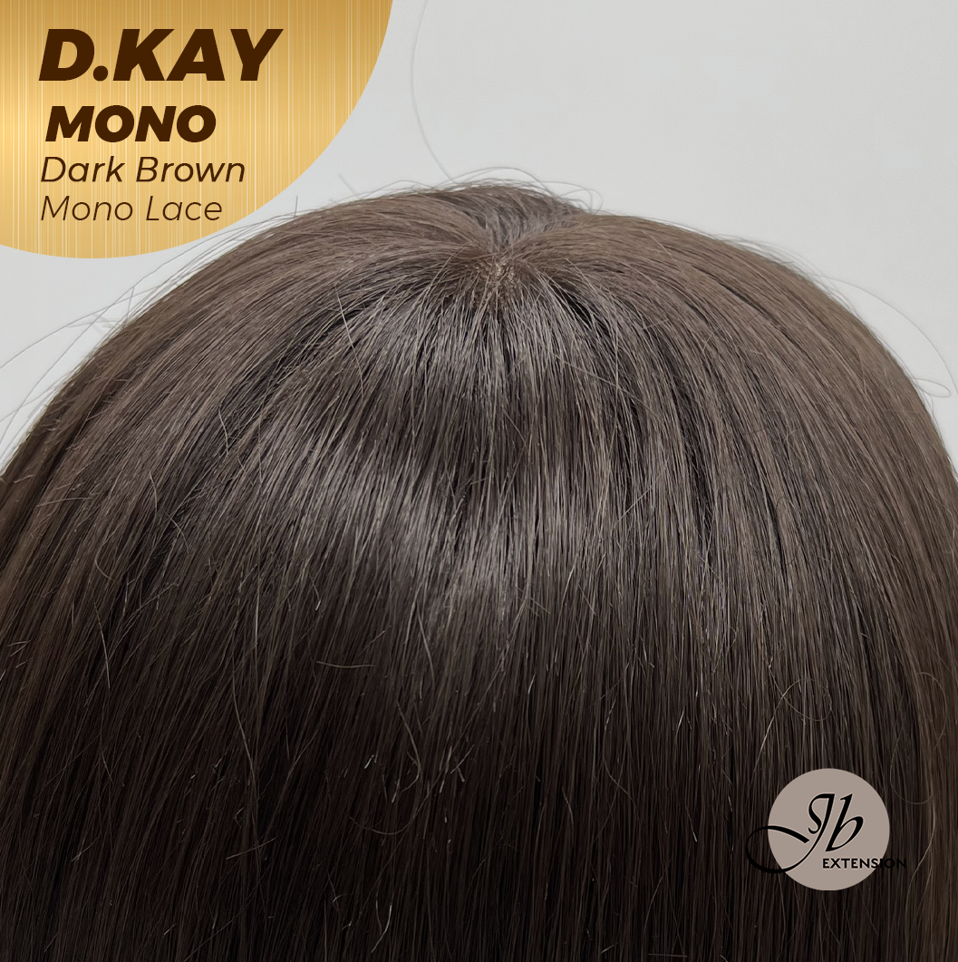 [PRE-ORDER] JBEXTENSION D.KAY MONO Partial Monofilament Wig 18 Inches Dark Brown Partial Mono Lace Glueless Women Fashion Wig D.KAY MONO DARK BROWN【BENDY EAR TABS】