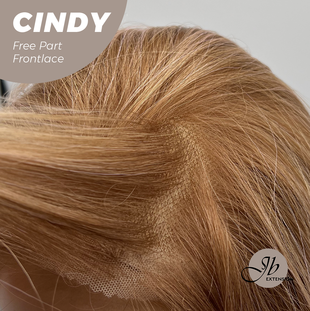JBEXTENSION 20 Inches Strawberry Blonde Curly Pre-Cut 9X6 U Lace Free Part Frontlace Glueless Wig CINDY