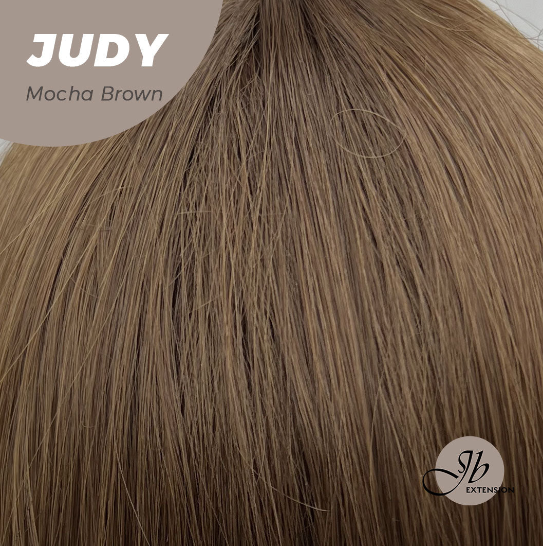 JBEXTENSION 26 Inches Long Curly Mocha Brown Wig JUDY MOCHA BROWN