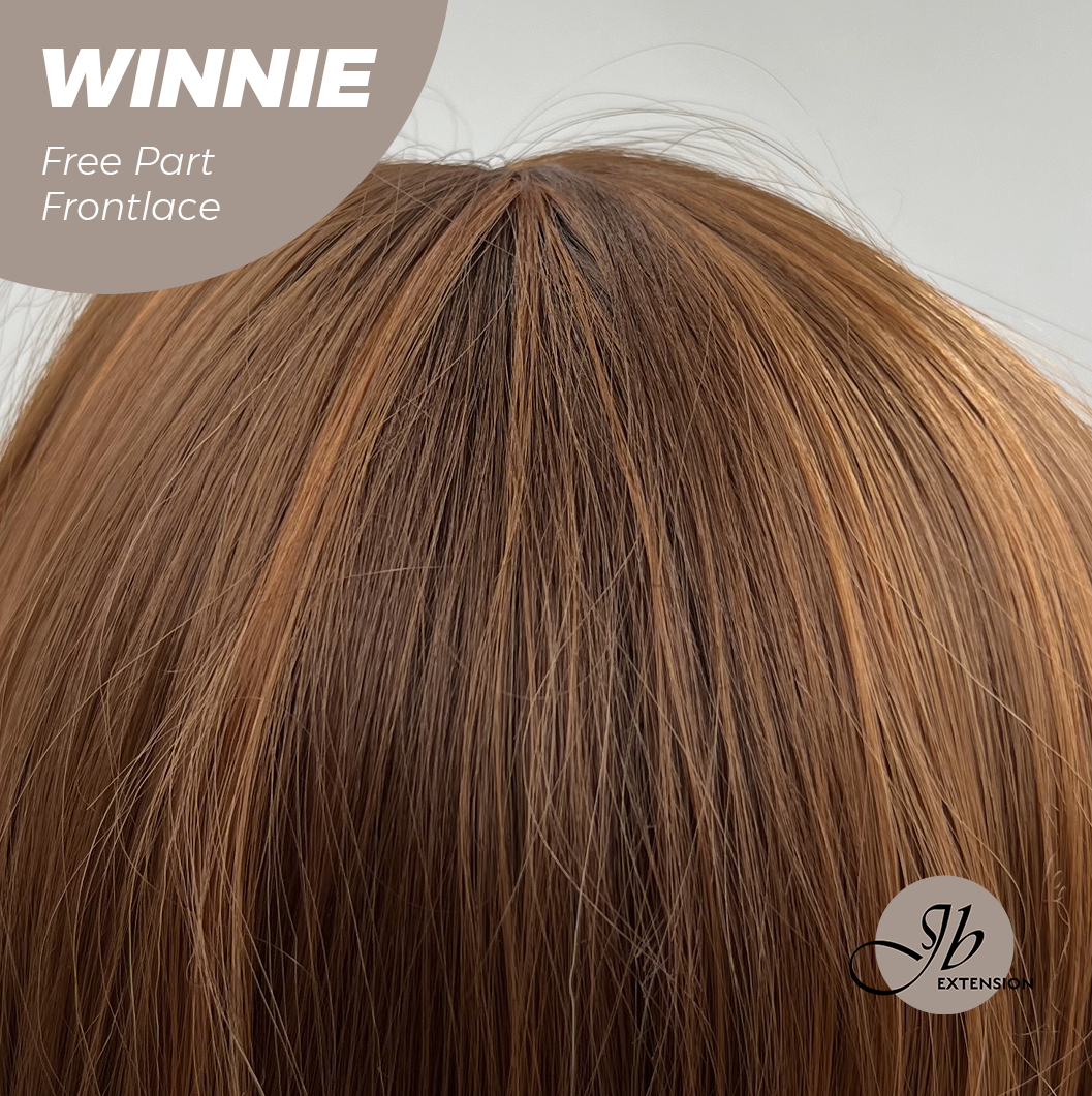 Nichole's Selection -  26 Inches Copper Curly Fiber X, Tangle Less Pre-Cut Free Part Frontlae Glueless Wig WINNIE