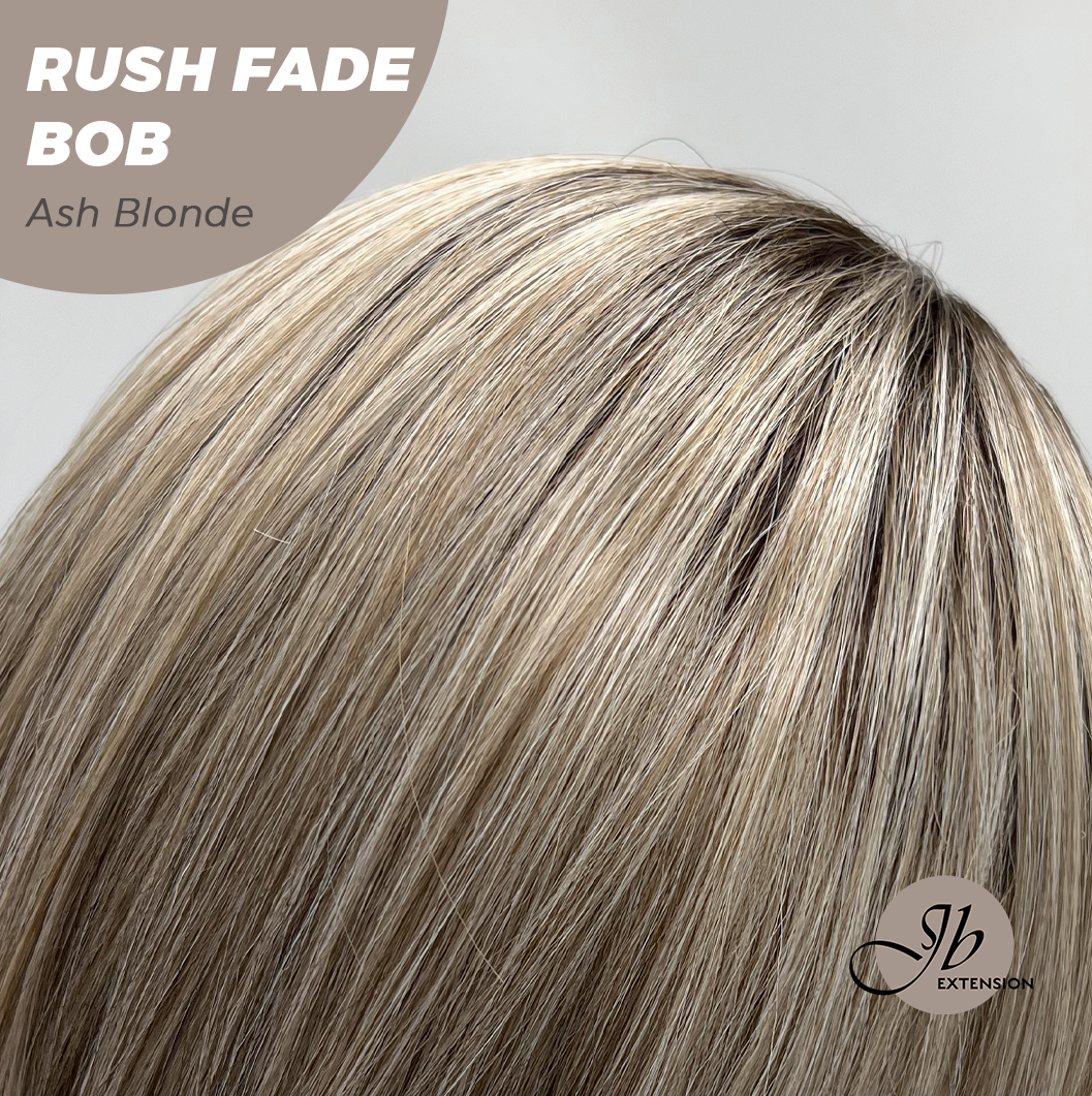 JBEXTENSION 12 Inches Short Hair Ash Blonde Headband Wig RUSH FADE BOB - ASH BLONDE