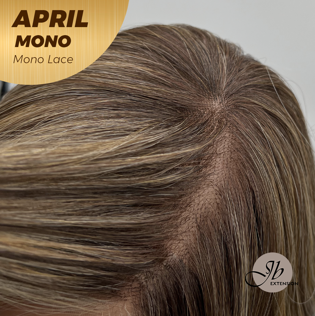 [PRE-ORDER] JBEXTENSION APRIL MONO Monofilament Handmade Wig 6X5 Full Monofilament Hand Tied Top Wig 18 Inches Hazelnut Mono Lace Wig With Anti-slip Silicone Strips Glueless Wig APRIL MONO HAZELNUT【BENDY EAR TABS】