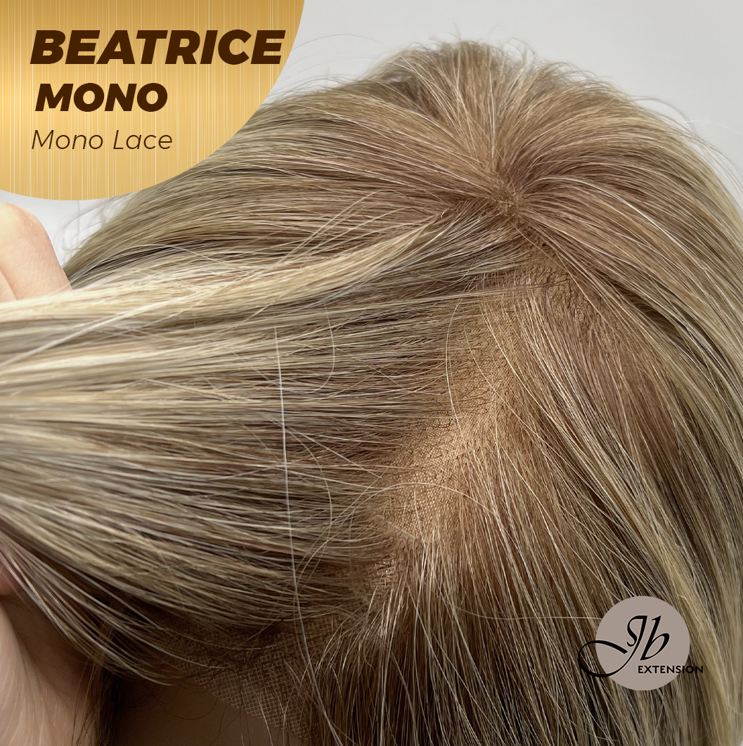 [PRE-ORDER] JBEXTENSION BEATRICE MONO Monofilament Handmade Wig 6X5 Full Monofilament Hand Tied Top Wig 17 Inches Golden Blonde Mono Lace Wig Glueless Wig BEATRICE MONO【BENDY EAR TABS】