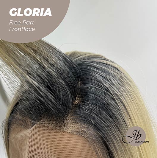 JBEXTENSION 30 Inches Blonde With Dark Root Extra Long Straight Lace Front Wig.Pre Plucked 6*14 HD Transparent Lace Frontal Glueless Wig GLORIA