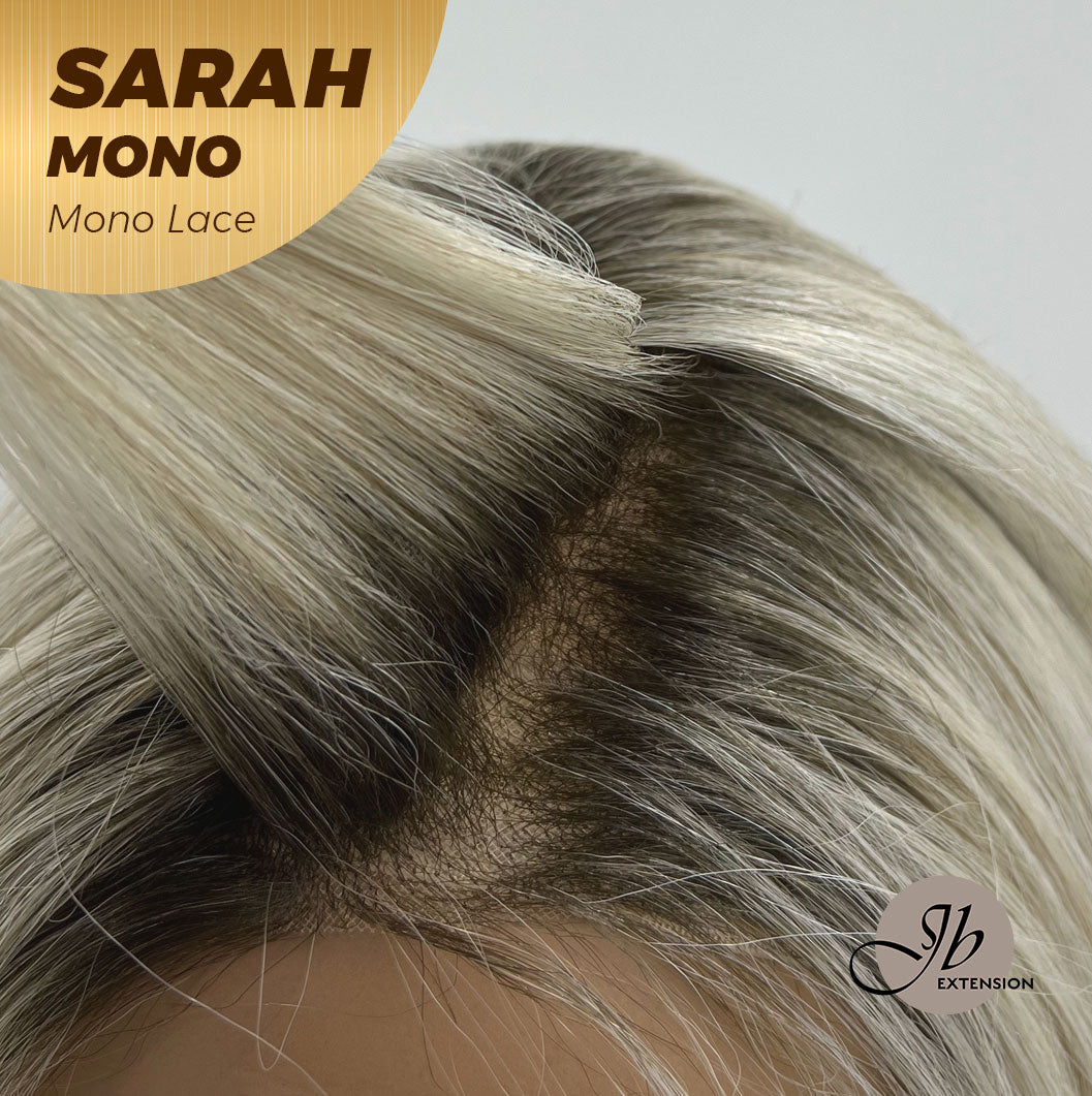 Nichole's Selection - SARAH MONO Monofilament Handmade Wig 6X5 Full Monofilament Hand Tied Top Wig 22 Inches Blonde Color Full Mono Lace Glueless Wig SARAH MONO【BENDY EAR TABS】