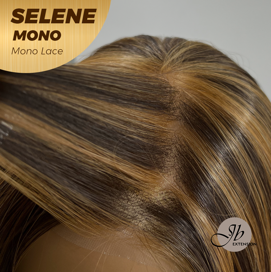 [PRE-ORDER] JBEXTENSION SELENE MONO Monofilament Handmade Wig 6X5 Full Monofilament Hand Tied Top Wig 25 Inches Caramel Mono Lace Wig With Anti-slip Silicone Strips Glueless Wig SELENE MONO【BENDY EAR TABS】