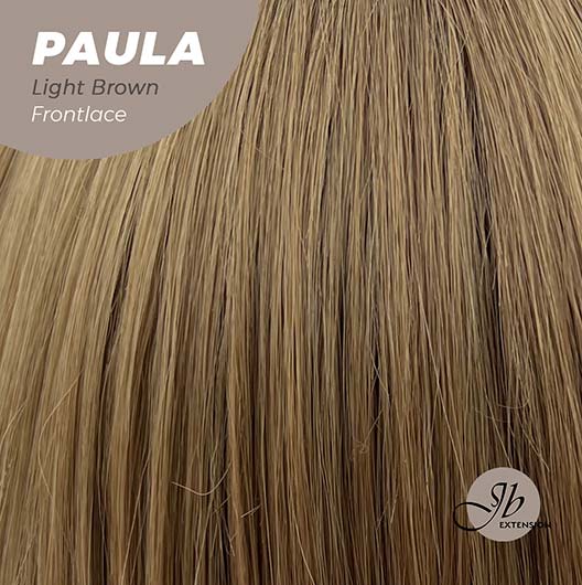 JBEXTENSION 12 Inches Bob Cut Light Brown Straight Pre-Cut Frontlace Glueless Wig PAULA LIGHT BROWN