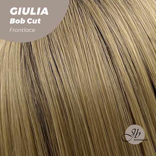 JBEXTENSION 14 Inches Bob Cut Balayage Blonde With Dark Root Frontlace Glueless Wig GIULIA BOB (FREE PARTING)