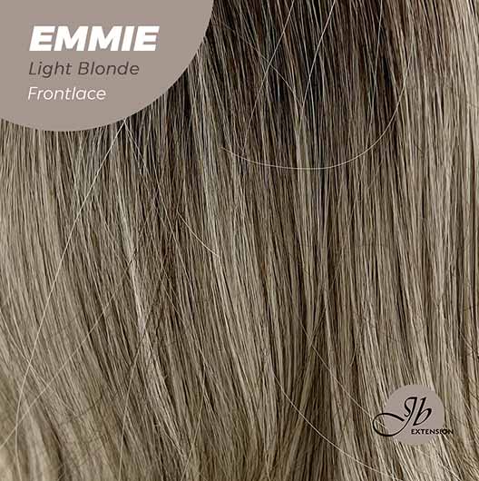 JBEXTENSION 26 Inches Curly Balayage Light Blonde With Dark Root Wig Pre-Cut Frontlace Glueless Wig EMMIE LIGHT BLONDE