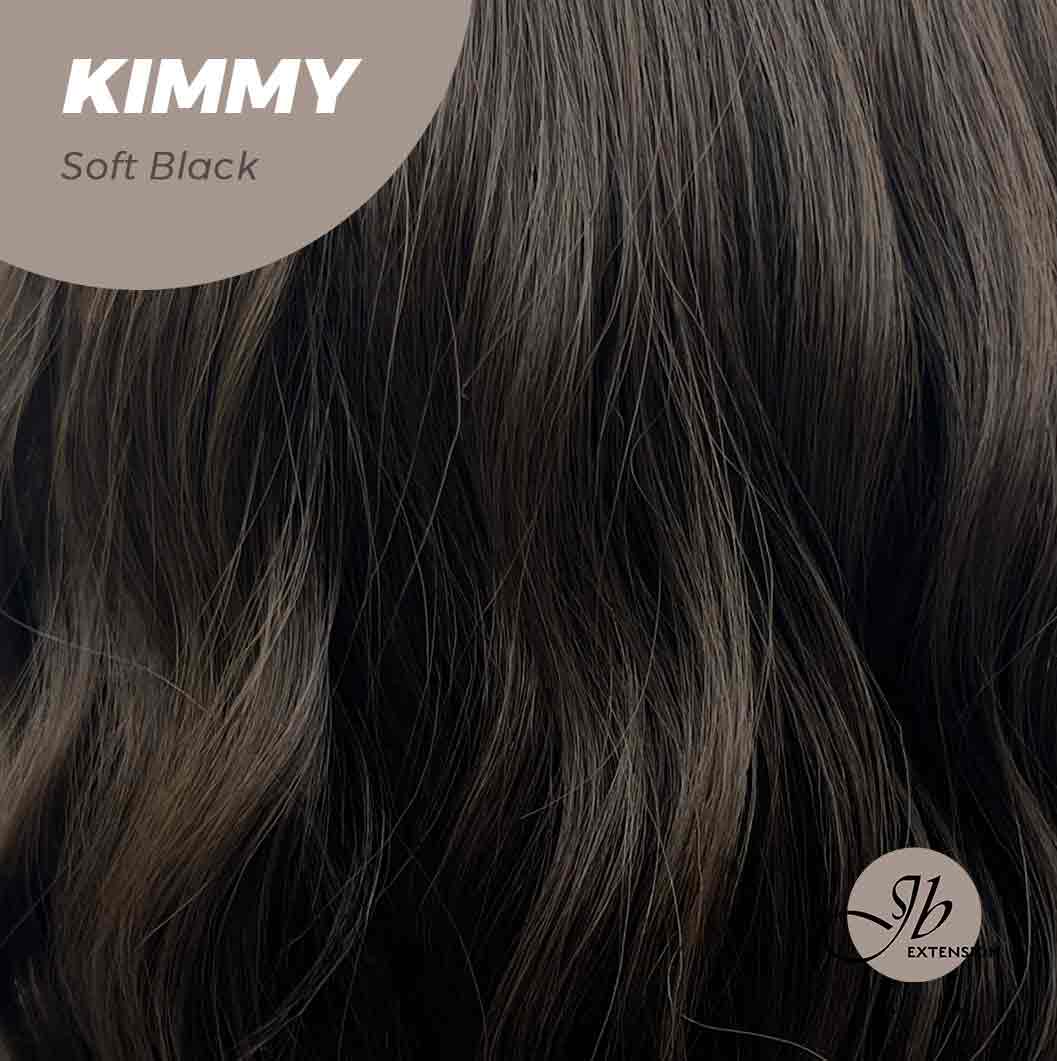 JBEXTENSION 24 Inches Soft Black Body Wave With Bangs Wig KIMMY SOFT BLACK