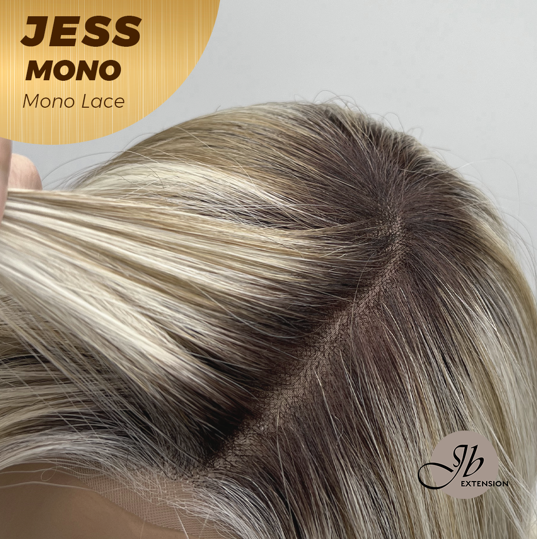 [PRE-ORDER] JBEXTENSION JESS MONO Monofilament Handmade Wig 6X5 Full Monofilament Hand Tied Top Wig 10 Inches Blonde Mono Lace Wig With Anti-slip Silicone Strips Glueless Wig JESS MONO【BENDY EAR TABS】