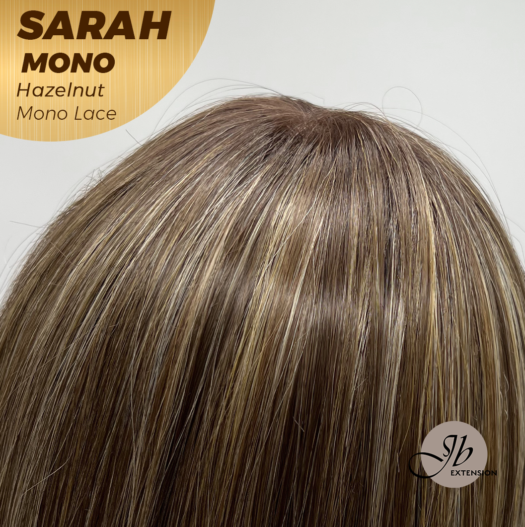 [PRE-ORDER] JBEXTENSION SARAH MONO Full Monofilament Wig 22 Inches Hazelnut Color Full Mono Lace Glueless With Anti-slip Silicone Strips Wig SARAH MONO HAZELNUT【BENDY EAR TABS】