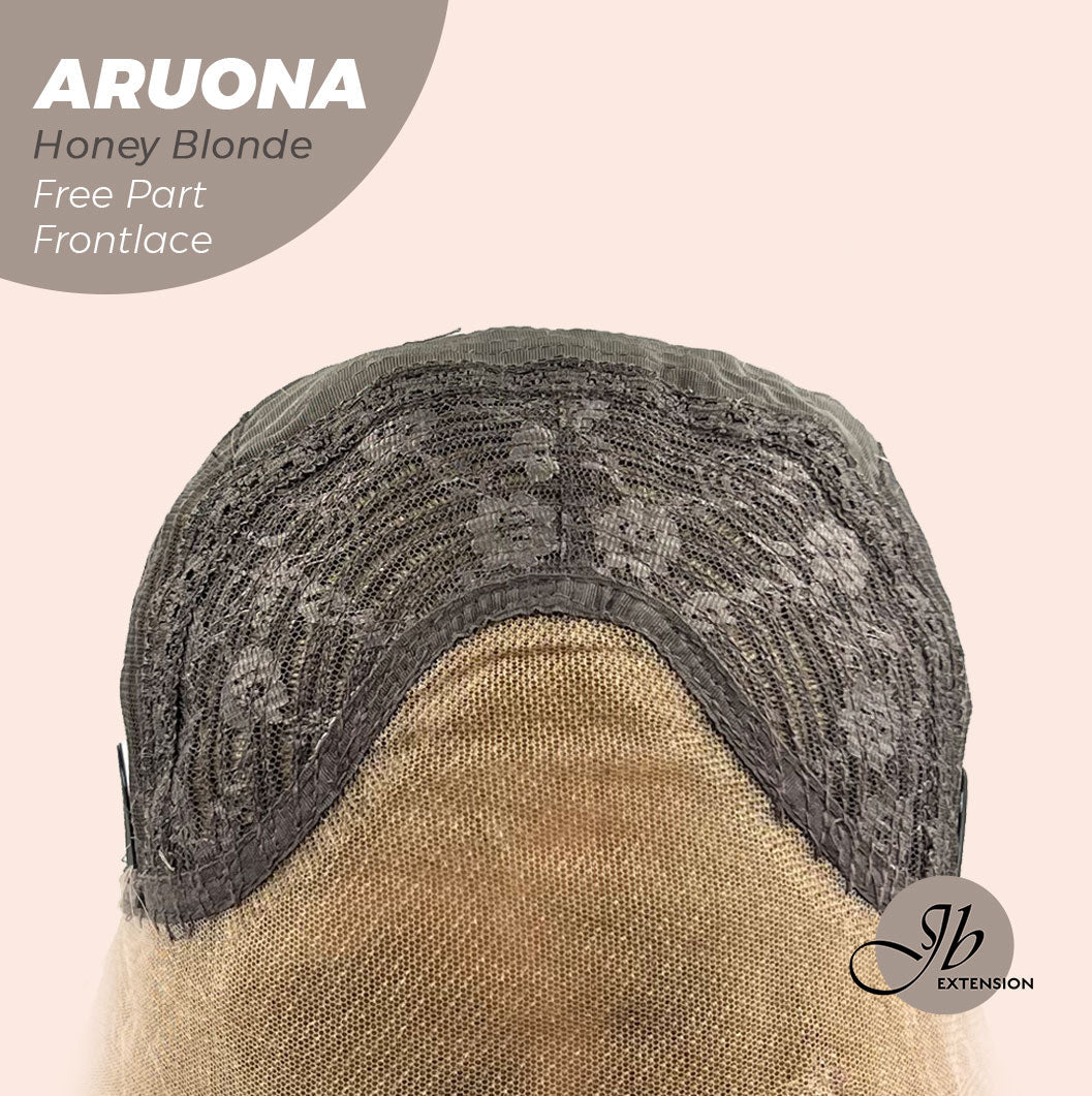 JBEXTENSION 28 Inches Honey Blonde Straight 13X3.5 Free Part Pre-Cut Frontlace Glueless Wig ARUONA HONEY BLONDE