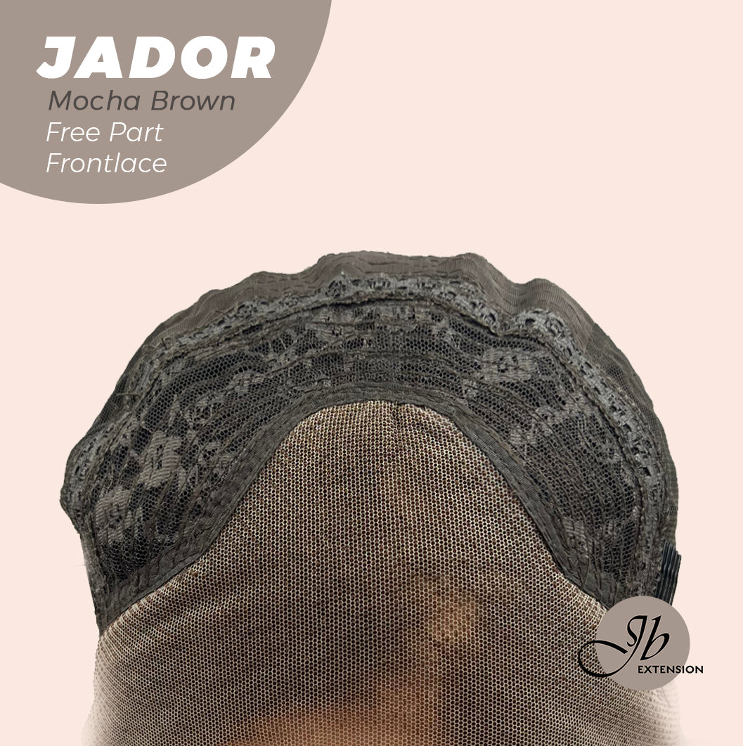 JBEXTENSION 10 Inches Mocha Brown Curly Lace Front Wig.Pre Plucked 13*3 HD Transparent Lace Frontal Handmade Futura Fiber Swiss Lace Synthetic Fiber Glueless Wig JADOR MOCHA BROWN