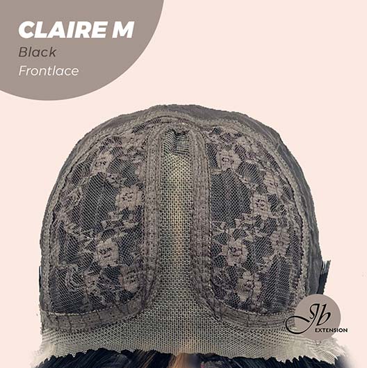 JBEXTENSION 22 Inches Body Wave Jet Black Pre-Cut Frontlace Glueless Wig CLAIRE M BLACK