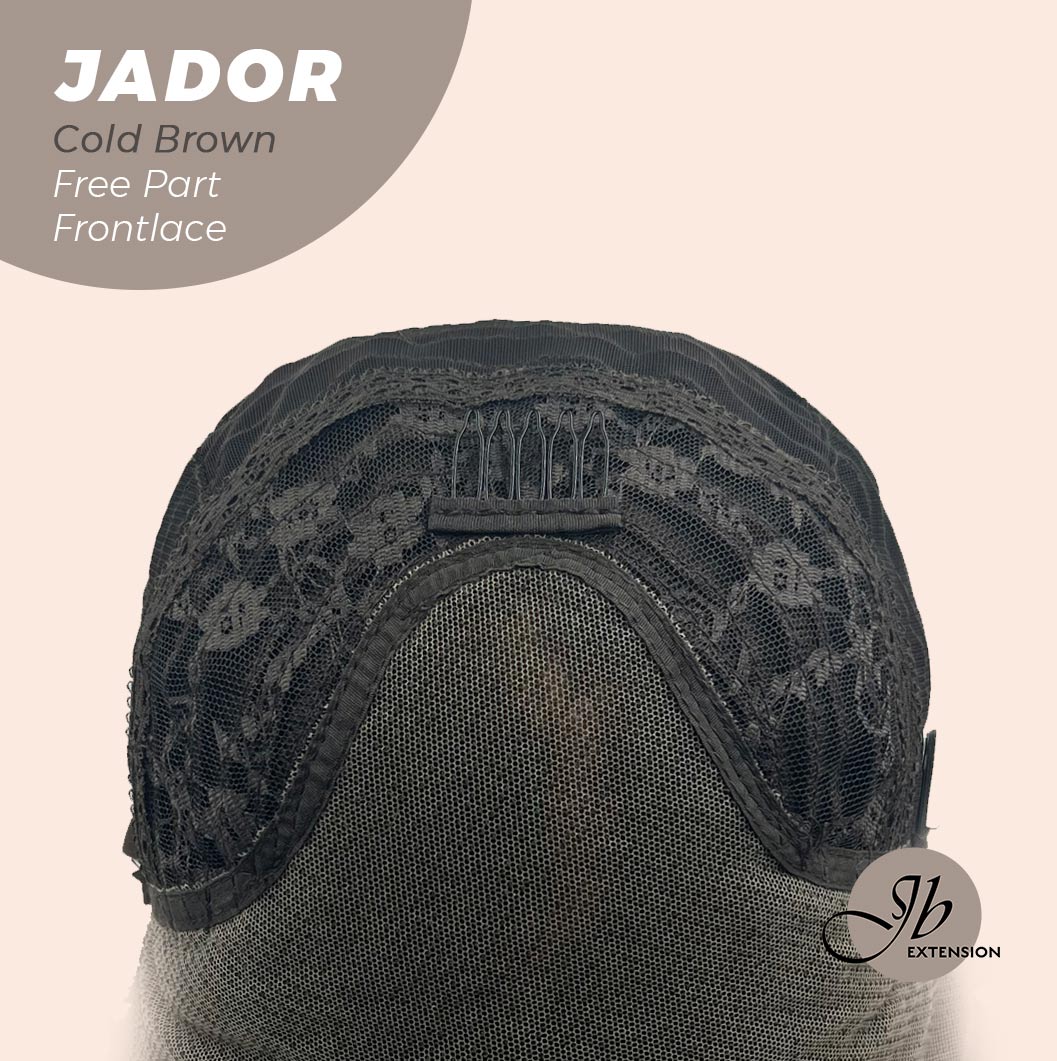 Nichole's Selection - 10 Inches Cold Brown Curly Lace Front Wig.Pre Plucked 13*4 HD Transparent Lace Frontal Handmade Futura Fiber Swiss Lace Synthetic Fiber Glueless Wig JADOR BROWN