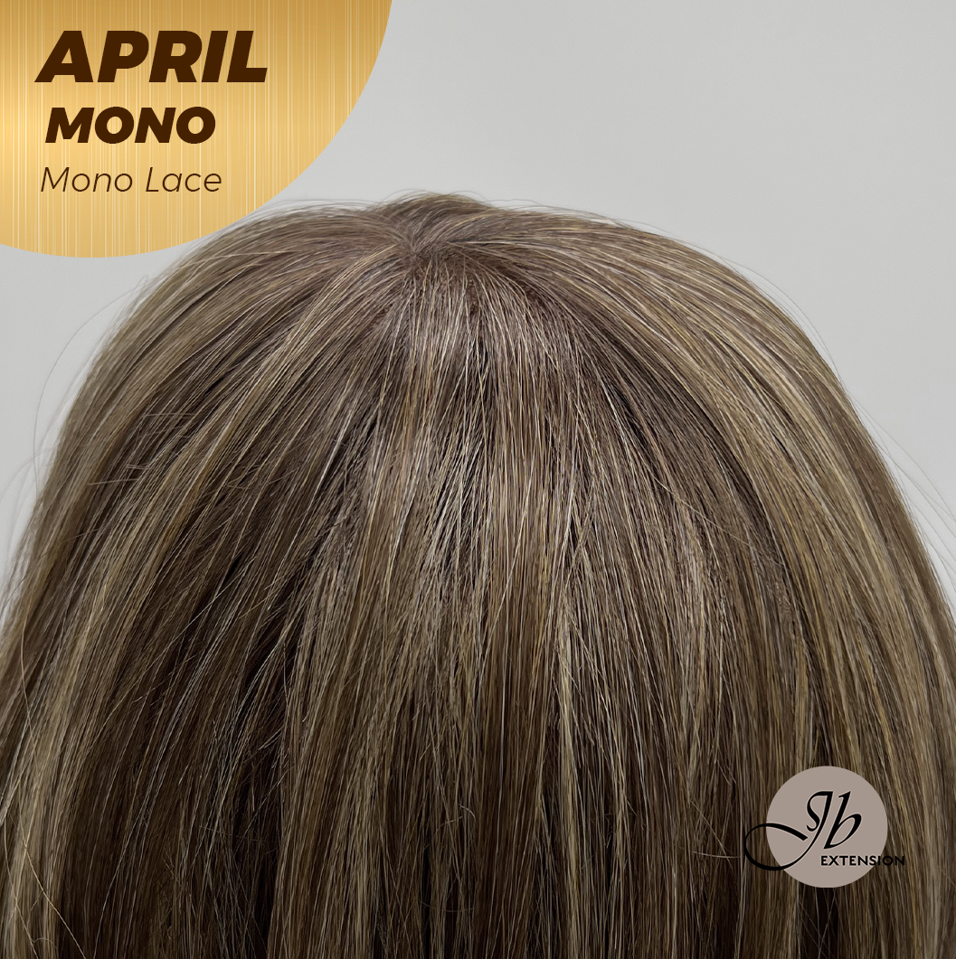 [PRE-ORDER] JBEXTENSION APRIL MONO Monofilament Handmade Wig 6X5 Full Monofilament Hand Tied Top Wig 18 Inches Hazelnut Mono Lace Wig With Anti-slip Silicone Strips Glueless Wig APRIL MONO HAZELNUT【BENDY EAR TABS】