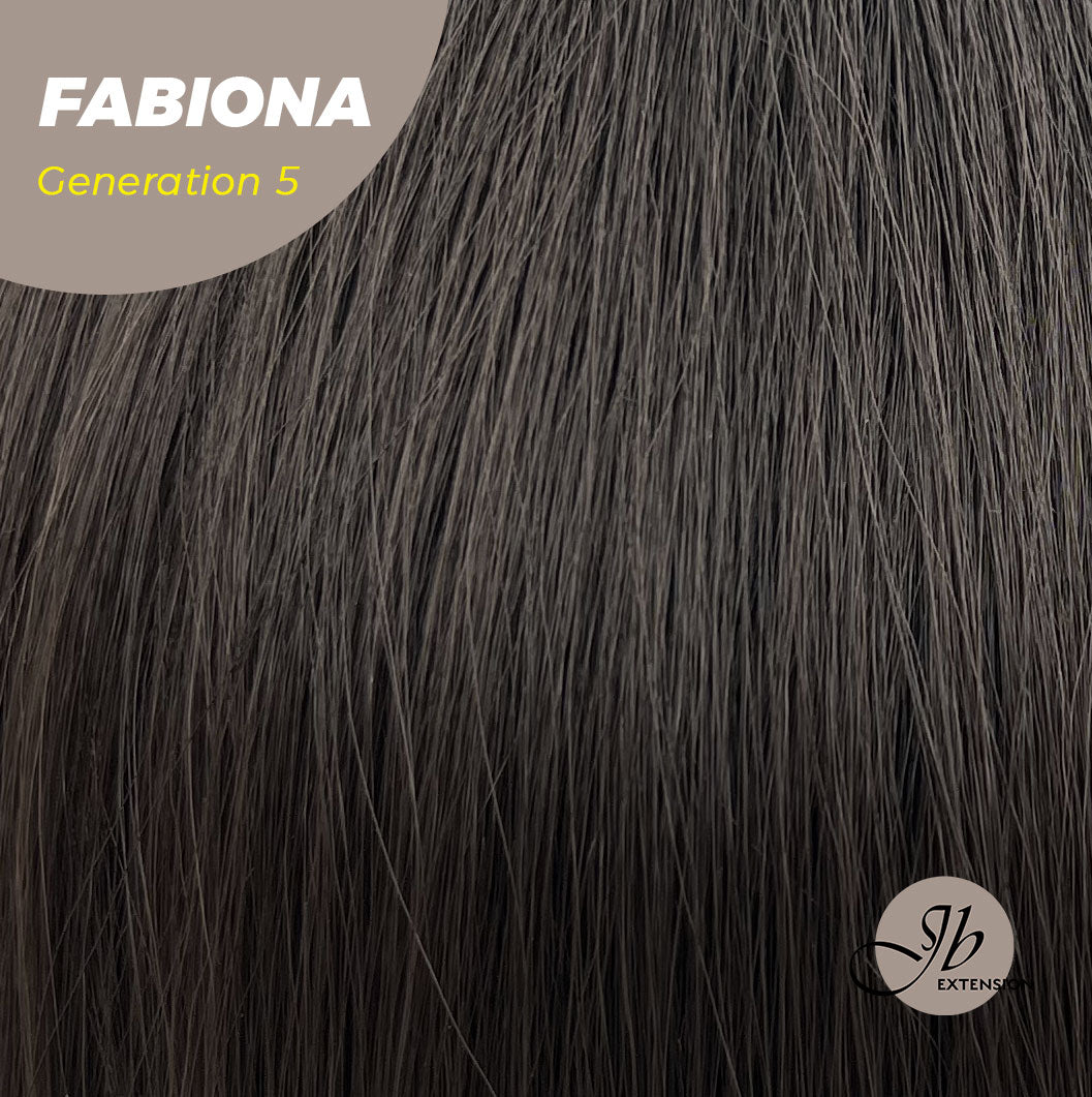 JBEXTENSION GENERATION FIVE 28 Inches Tea Black Darkest Brown Curly Wig FABIONA