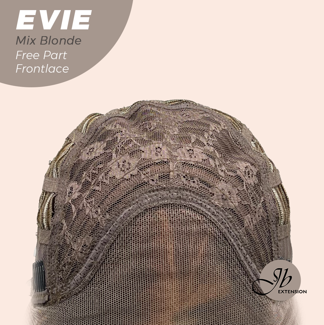 JBEXTENSION 22 Inches Mix Blonde Pre-Cut Free Part Frontlace Glueless Wig EVIE MIX BLONDE
