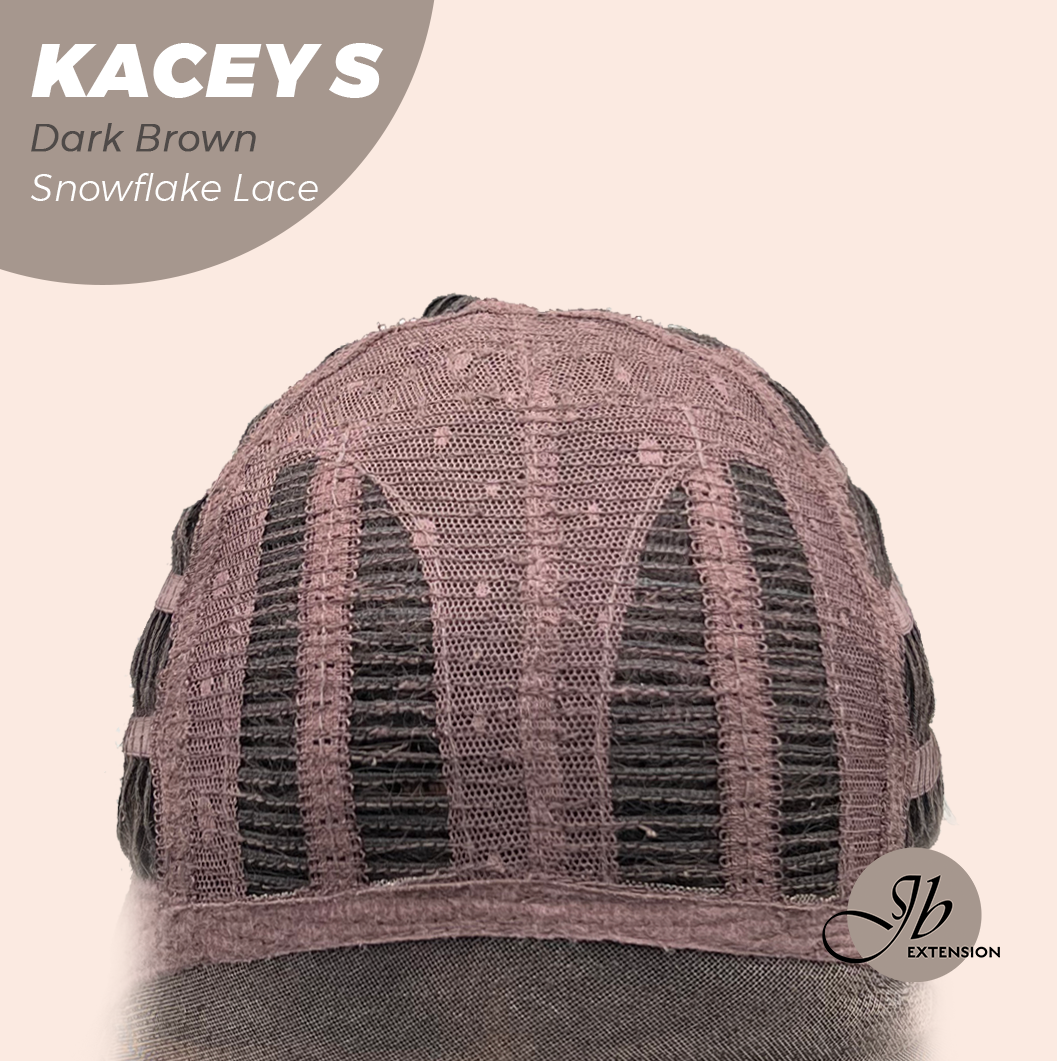[PRE-ORDER] JBEXTENSION 20 Inches Dark Brown Pre-Cut Snowflake Lace Frontlace Glueless Wig KACEY S DARK BROWN【PERMATEASE】【BENDY EAR TABS】