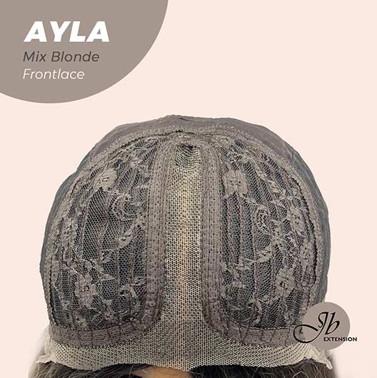 JBEXTENSION 24 Inches Body Wave Mix Blonde With Dark Root Pre-Cut Frontlace Glueless Wig AYLA MIX BLONDE
