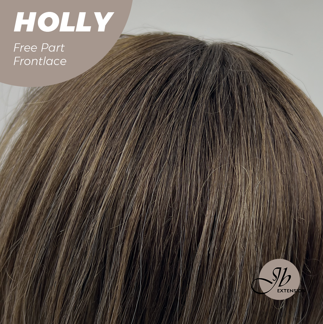 Get the Influencer Look with Brown With Highlight Wave Pre-Cut Wig HOLLY