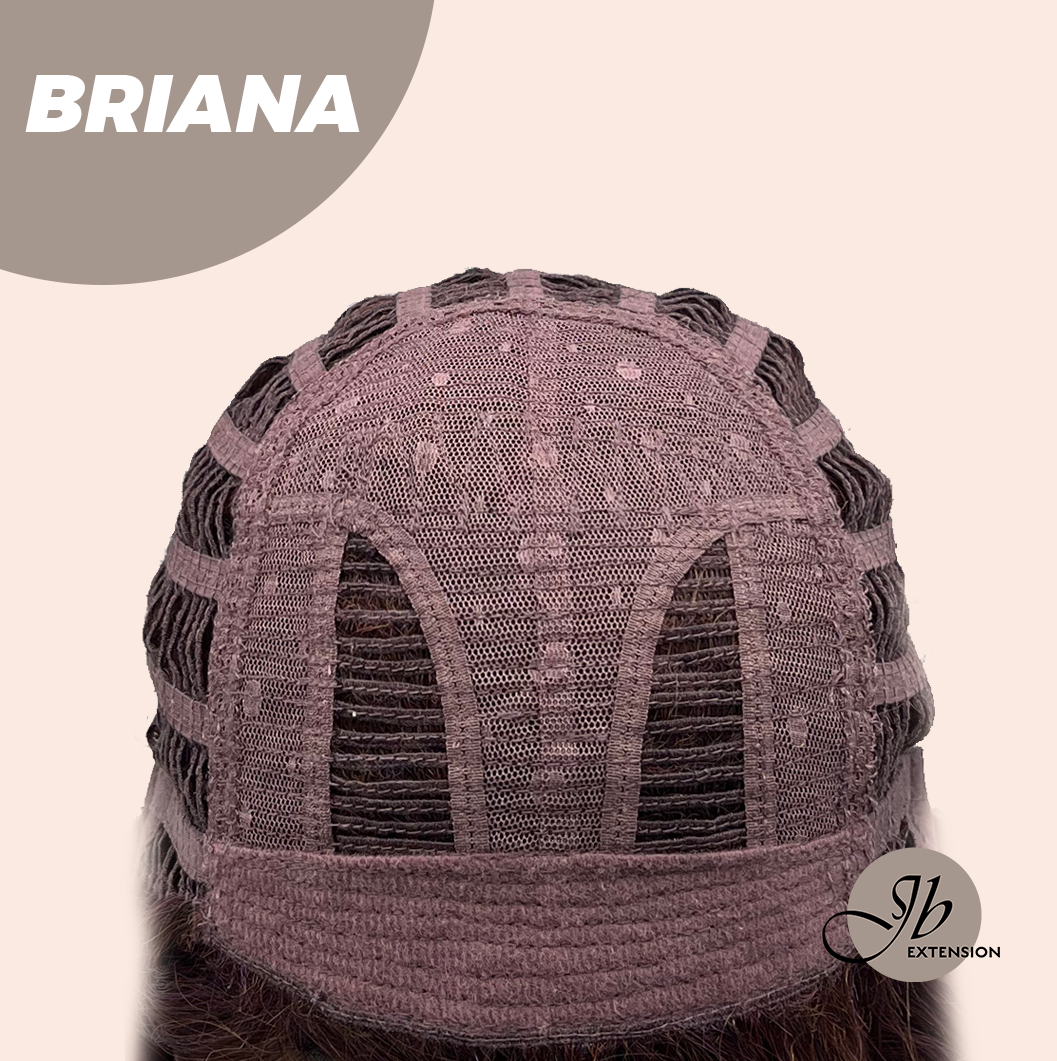 JBEXTENSION 13 Inches Dark Red Curly Women Fashion Full Machine Wig With Bangs BRIANA【PLUS PERMATEASE】【BENDY EAR TABS】