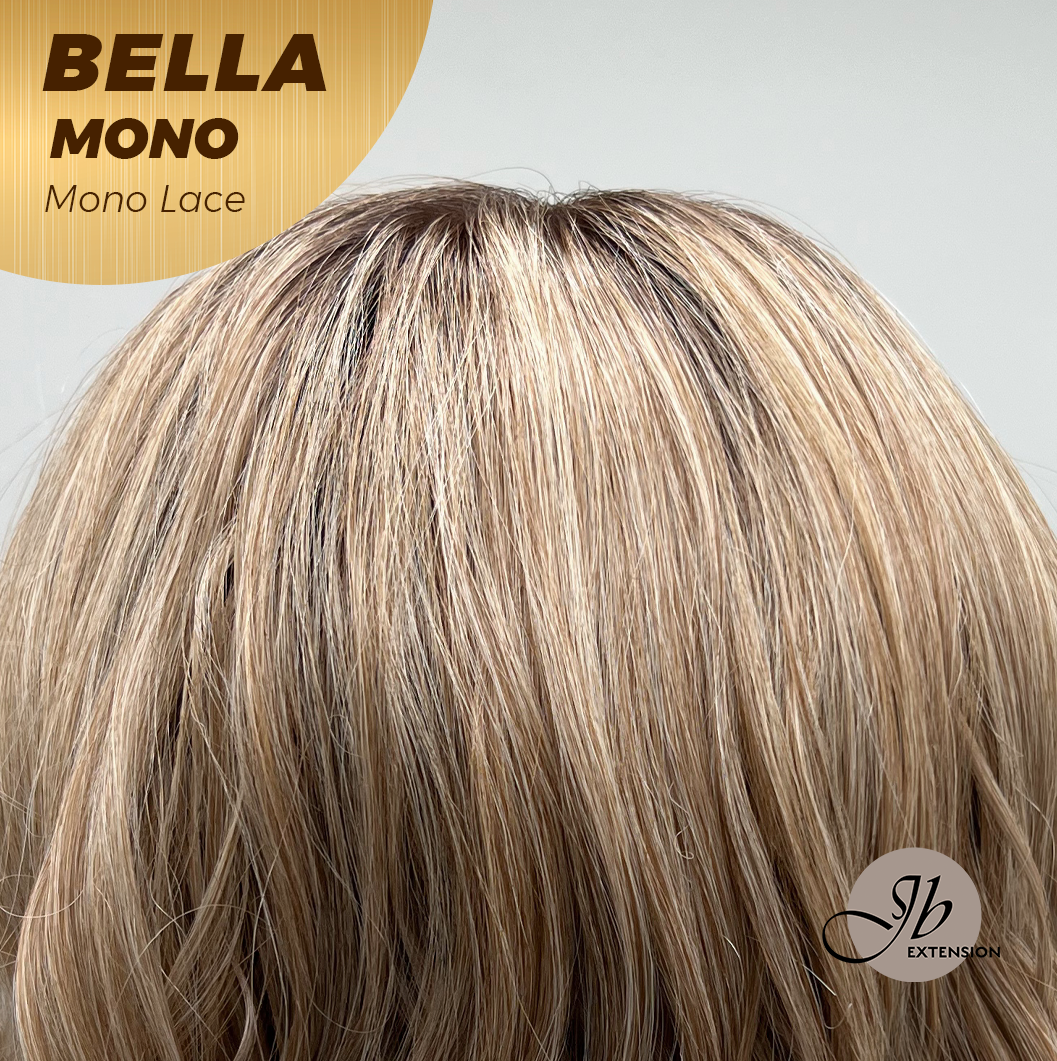 [PRE-ORDER] JBEXTENSION BELLA MONO Monofilament Handmade Wig 6X5 Full Monofilament Hand Tied Top Wig 15 Inches Peach Blonde Mono Lace Wig With Anti-slip Silicone Strips Glueless Wig BELLA MONO【BENDY EAR TABS】