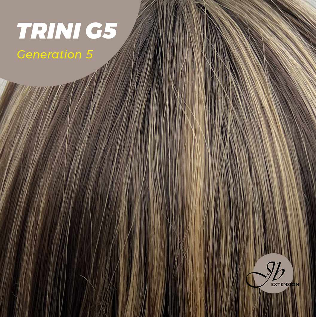 JBEXTENSION GENERATION FIVE 24 Inches Dark Brown With Highlight Women Wig TRINI G5