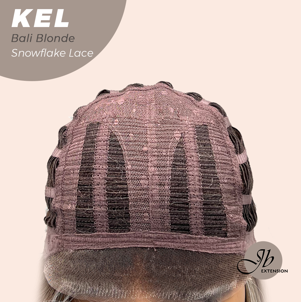 JBEXTENSION 22 Inches Bali Blonde Pre-Cut Snowflake Lace Frontlace Glueless Wig KEL BALI BLONDE【PERMATEASE】【BENDY EAR TABS】- S/M