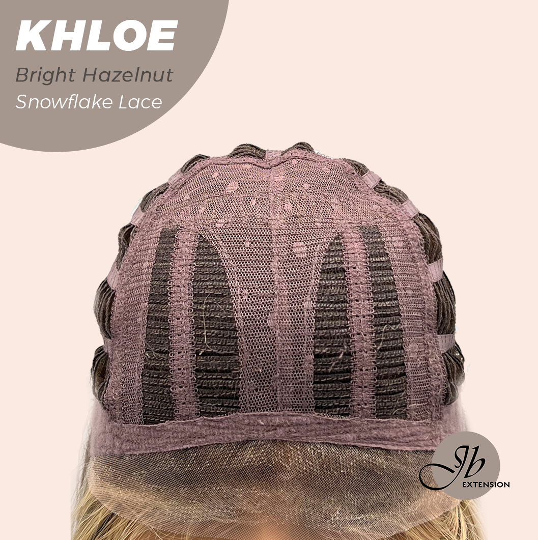 JBEXTENSION 12 Inches Bob Cut Bright Hazelnut Pre-Cut Snowflake Lace Frontlace Glueless Wig KHLOE BRIGHT HAZELNUT【PERMATEASE】【BENDY EAR TABS】