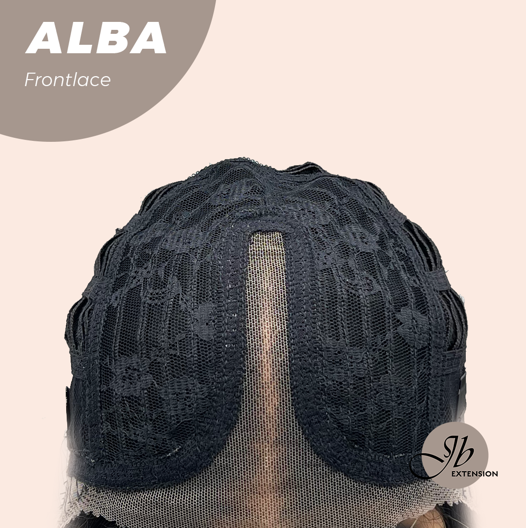 HOT OF SEASON - 12 Inches Wave Dark Brown with Blonde Highlight with Dark Root Pre-Cut Frontlace Glueless Wig ALBA