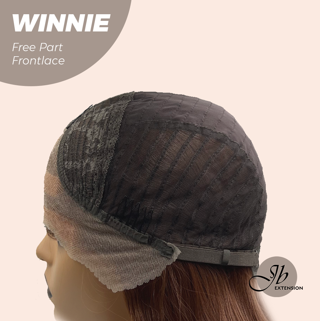 JBEXTENSION 26 Inches Copper Curly Fiber X, Tangle Less Pre-Cut Free Part Frontlae Glueless Wig WINNIE