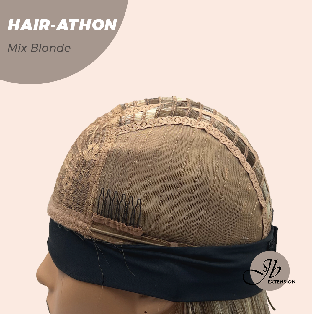 JBEXTENSION 18 Inches Curly Mix Blonde Headband Wig HAIR-ATHON - MIX BLONDE