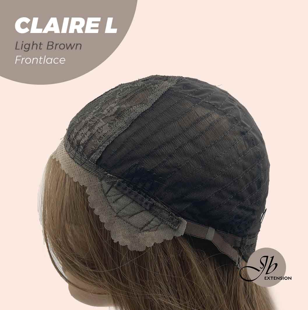 JBEXTENSION 26 Inches Light Brown Body Wave Pre-Cut Frontlace Glueless Wig CLAIRE L LIGHT BROWN
