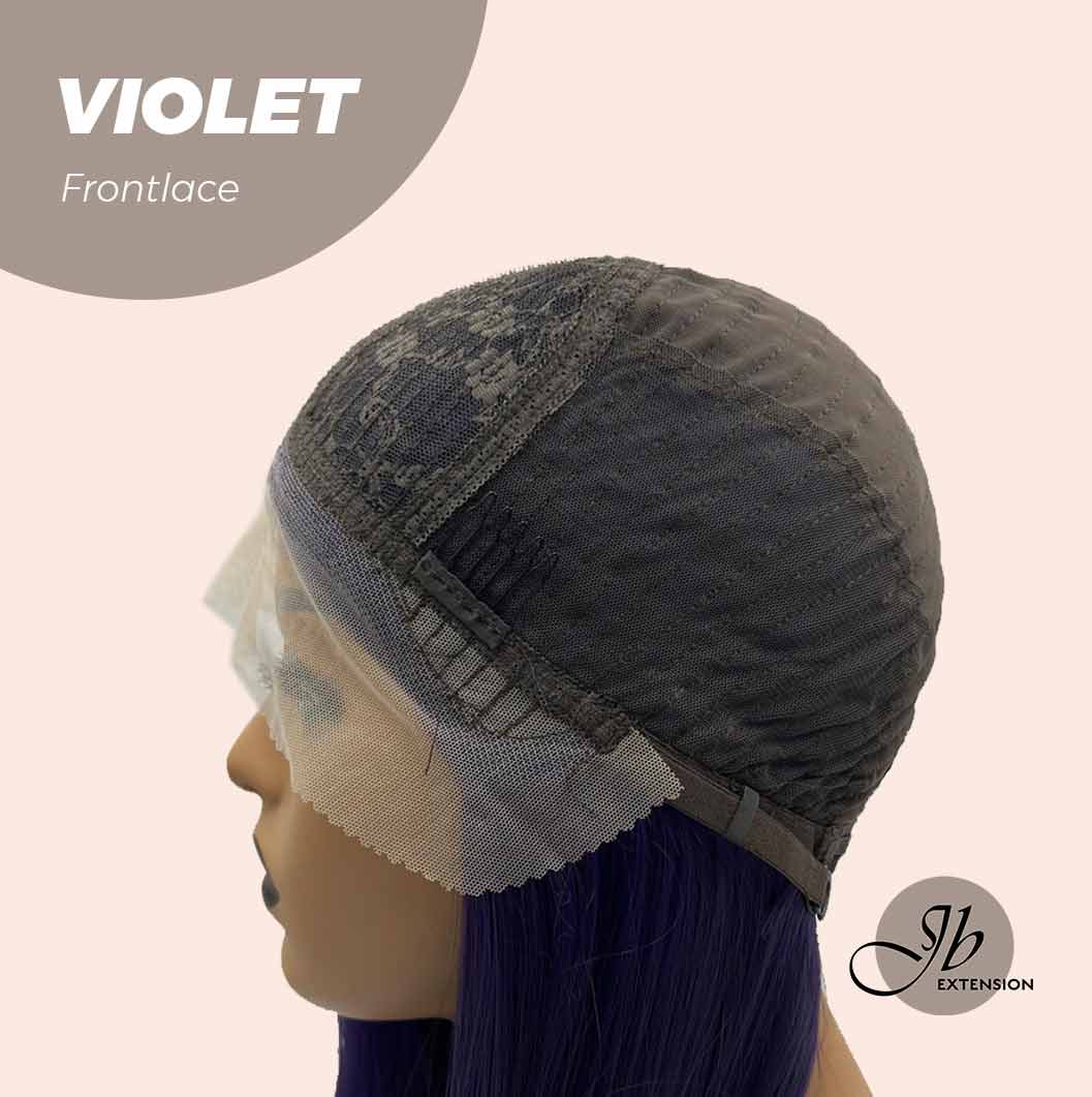 JBEXTENSION 26 Inches Dark Purple Color Long Straight Frontlace Glueless Wig VIOLET