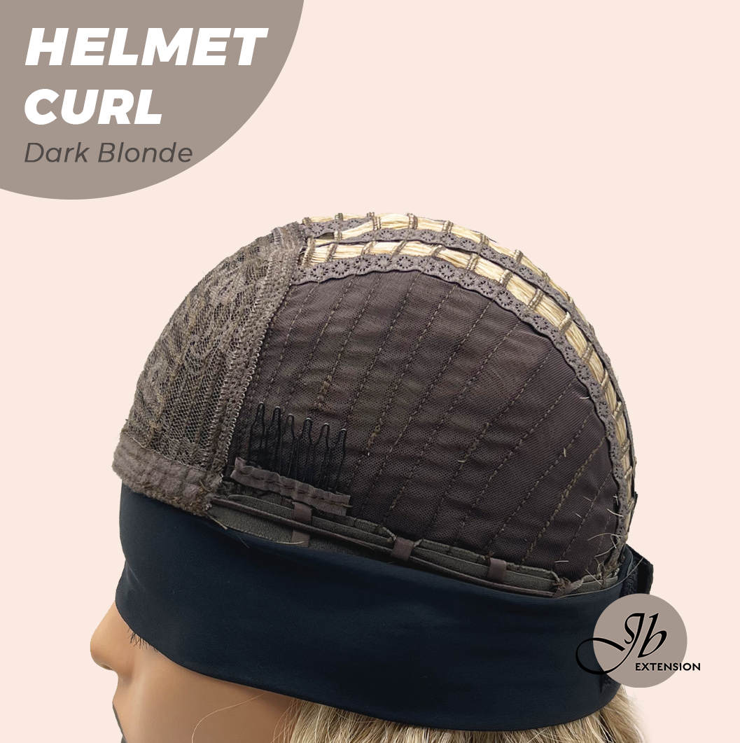 JBEXTENSION 15 Inches Short Curly Dark Blonde Hair Headband Wig HELMET CURL - DARK BLONDE