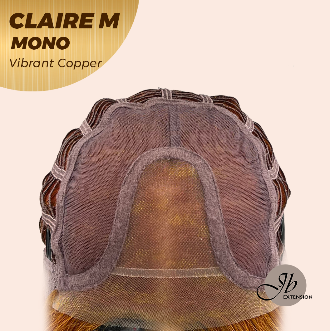 [PRE-ORDER] HOT OF SEASON -  CLAIRE MONO VIBRANT COPPER Partial Monofilament Wig 22 Inches Vibrant Copper Partial Mono Lace Glueless Wig Claire Mono Vibrant Copper【BENDY EAR TABS】