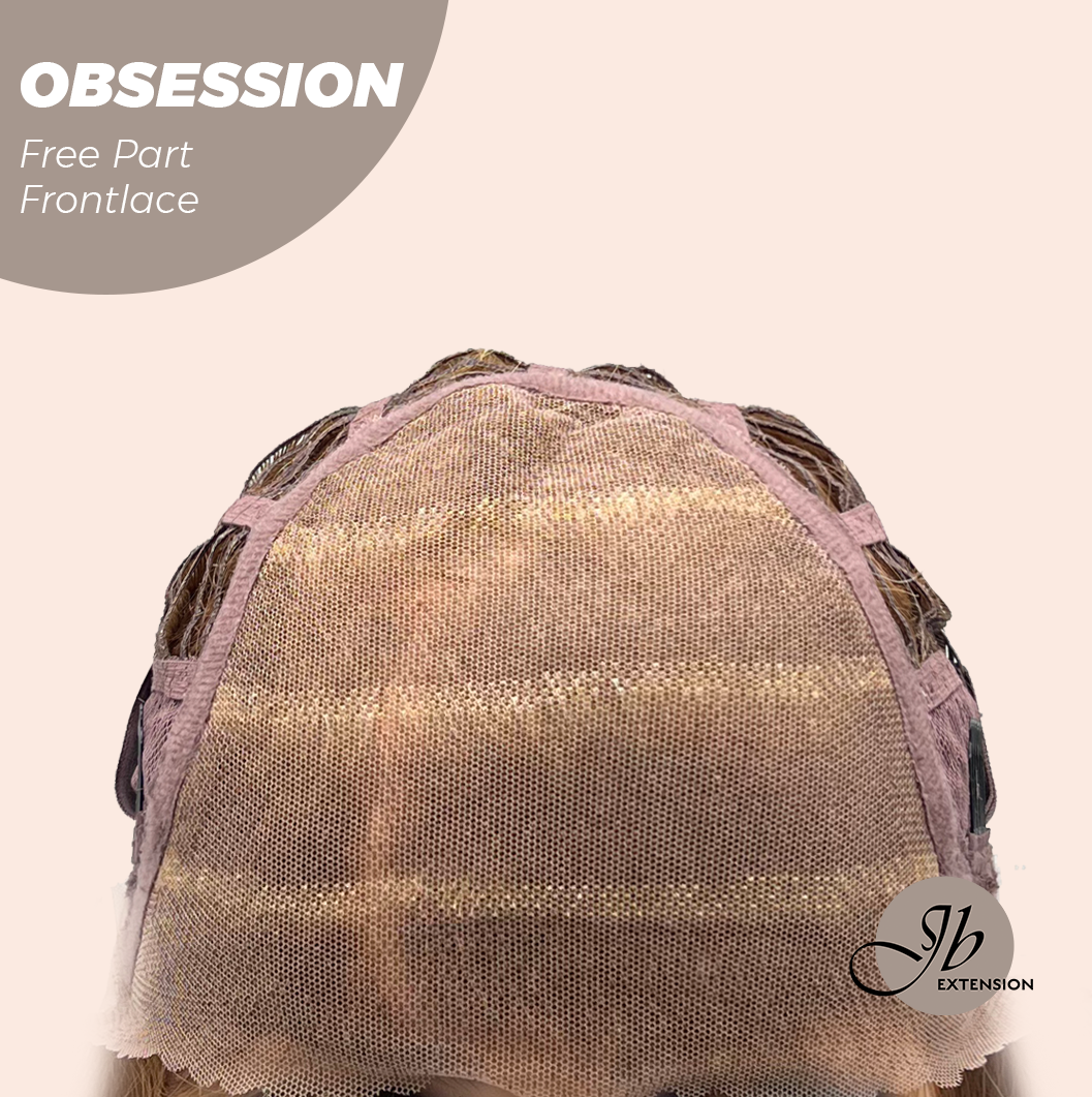 JBEXTENSION 24 Inches Brown With Highlight Wave 13X6 Pre-Cut Free Part Frontlace Glueless Wig OBSESSION