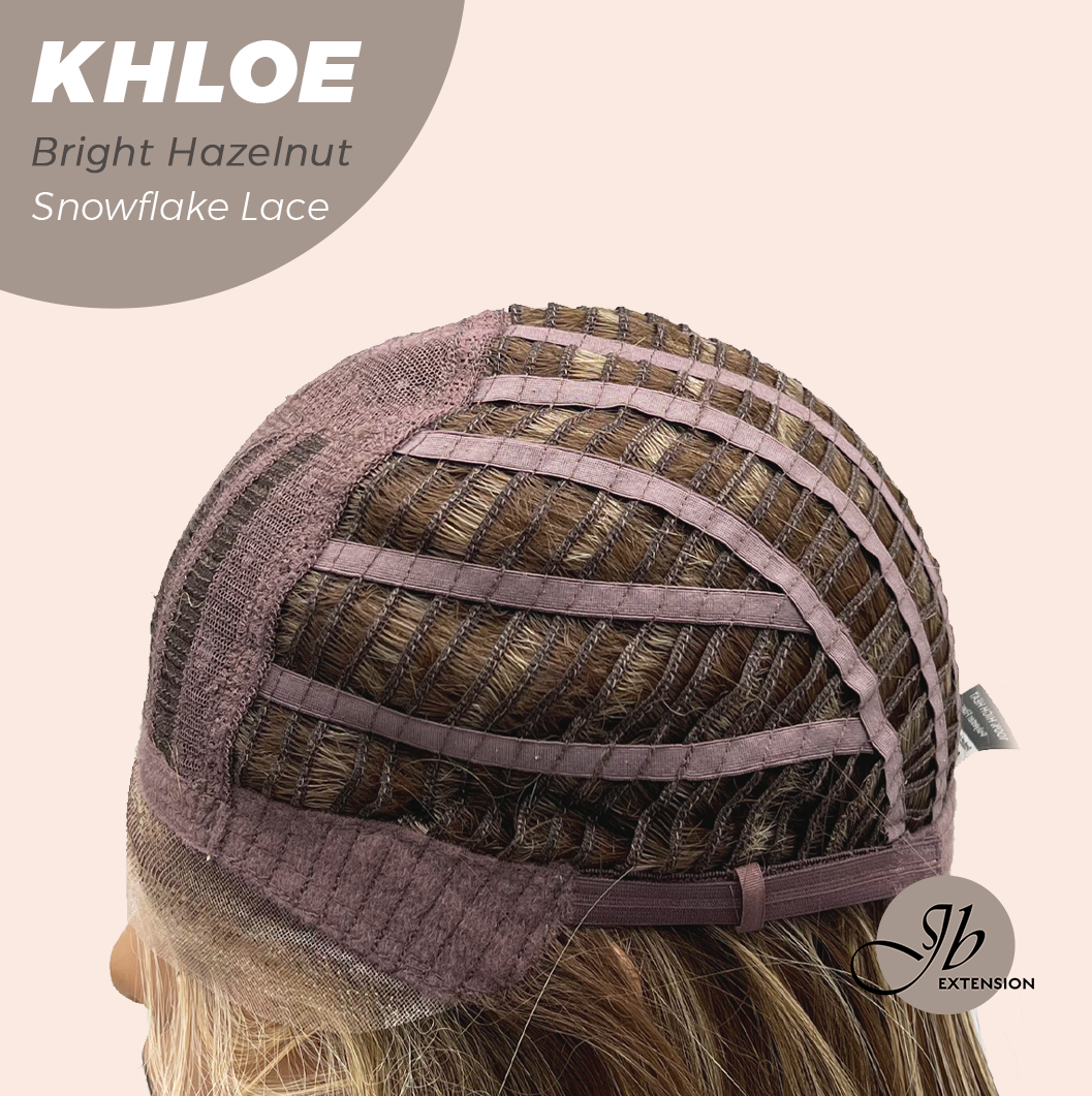 JBEXTENSION 12 Inches Bob Cut Bright Hazelnut Pre-Cut Snowflake Lace Frontlace Glueless Wig KHLOE BRIGHT HAZELNUT【PERMATEASE】【BENDY EAR TABS】