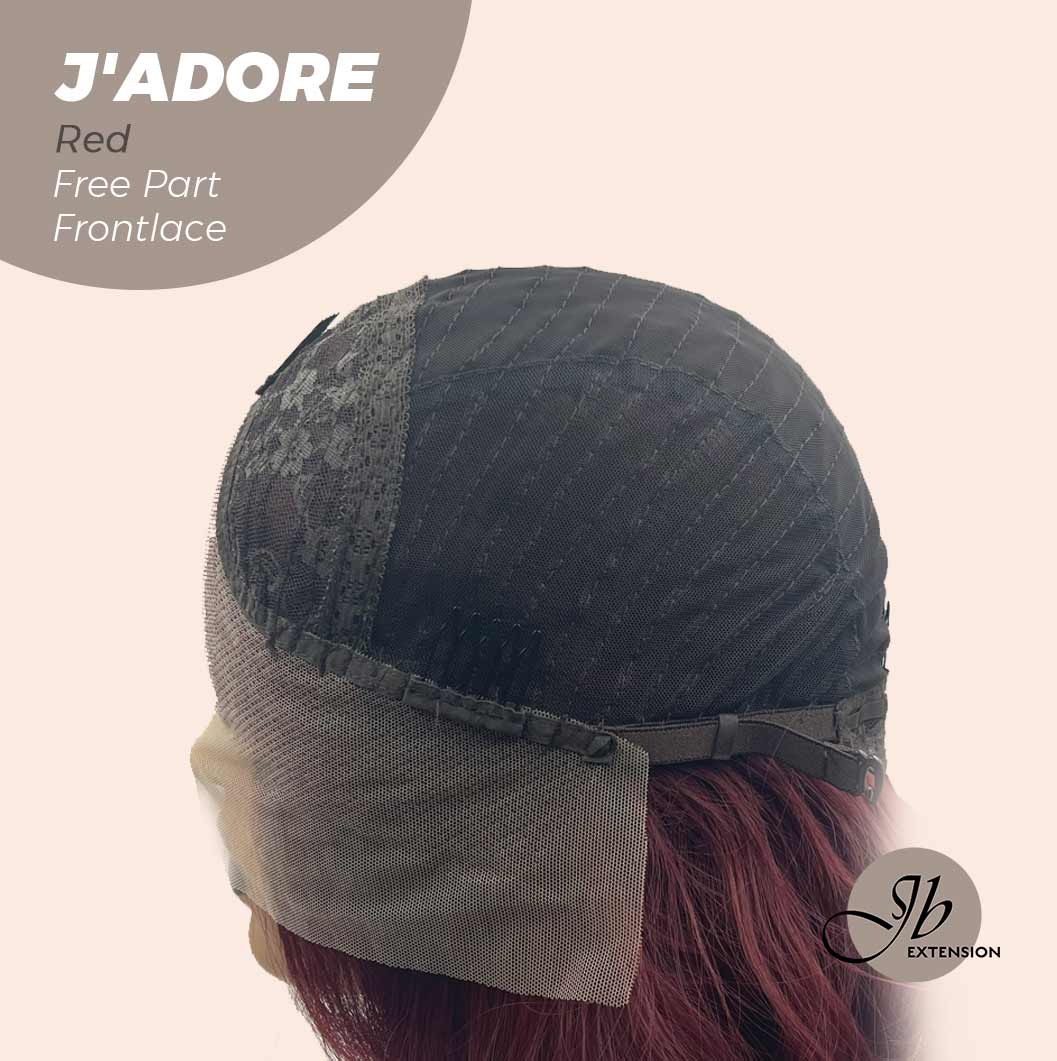 JBEXTENSION 10 Inches Red Curly Lace Front Wig.Pre Plucked 13*4 HD Transparent Lace Frontal Handmade Futura Fiber Swiss Lace Synthetic Fiber Glueless Wig JADOR RED