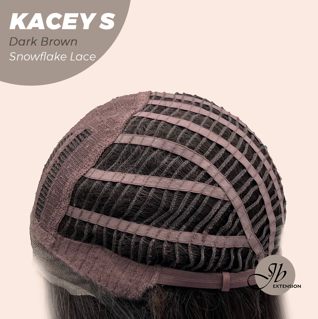 [PRE-ORDER] JBEXTENSION 20 Inches Dark Brown Pre-Cut Snowflake Lace Frontlace Glueless Wig KACEY S DARK BROWN【PERMATEASE】【BENDY EAR TABS】