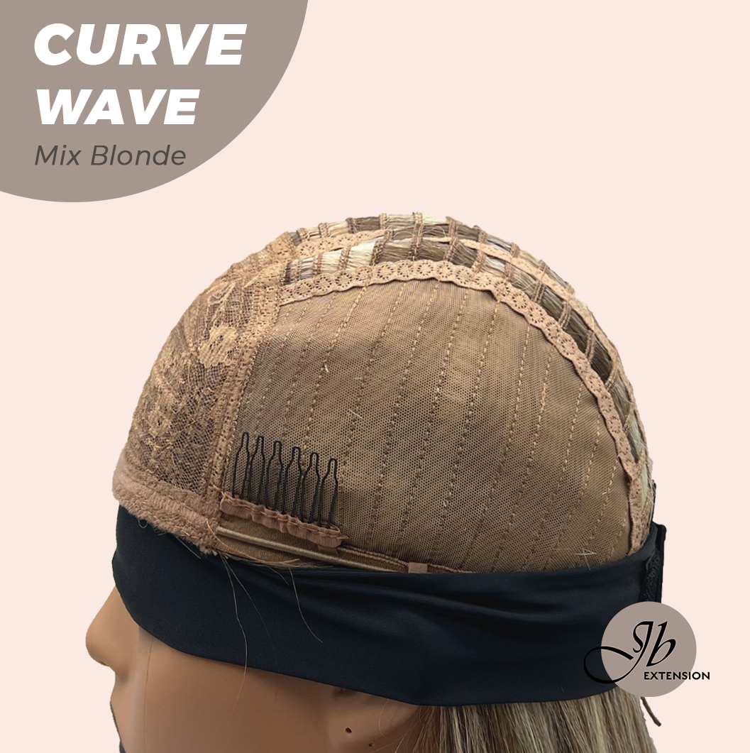 JBEXTENSION 26 Inches Long Wave Mix Blonde Headband Wig CURVE WAVE - MIX BLONDE