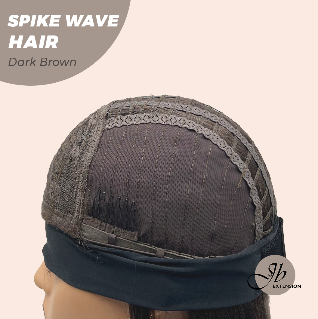 JBEXTENSION 24 Inches Long Curly Hair Dark Brown Headband Wig SPIKE WAVE HAIR - DARK BROWN