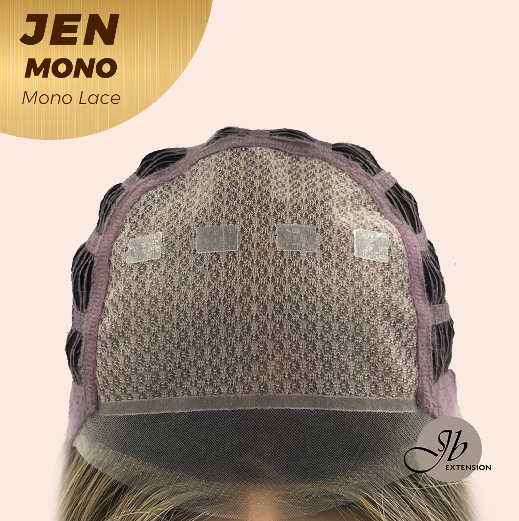 [PRE-ORDER] JBEXTENSION JEN MONO Monofilament Handmade Wig 6X5 Full Monofilament Hand Tied Top Wig 18 Inches Hazelnut Blonde Highlight Mono Lace Wig With Anti-slip Silicone Strips Glueless Wig JEN MONO【BENDY EAR TABS】